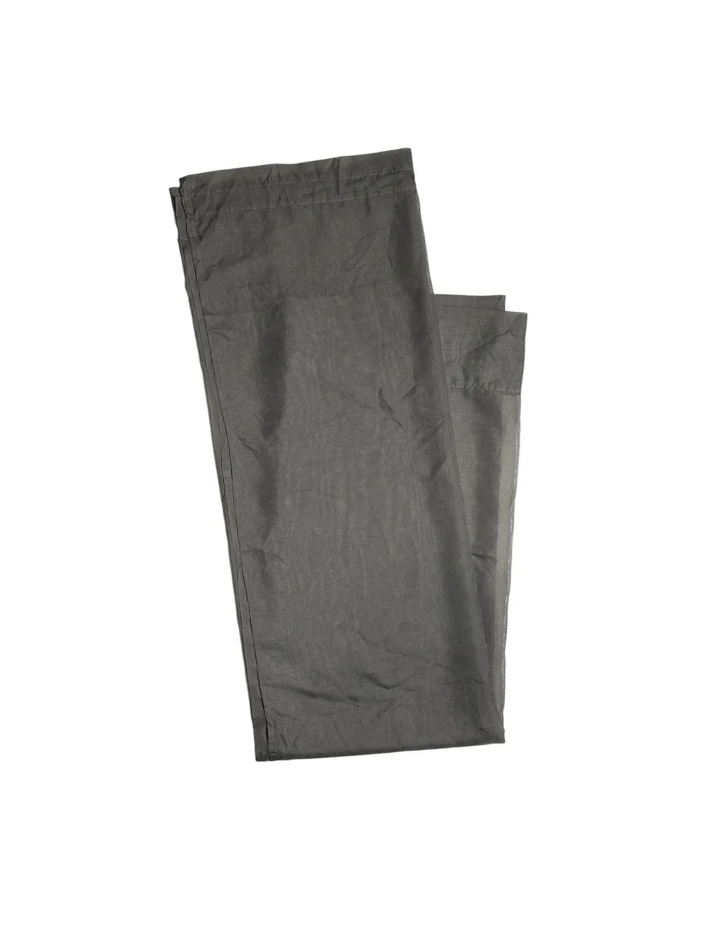 Pair of Solid Gray Sheer Curtains Drapes 64 Long x 60 Wide 2 Panels Rod Pocket